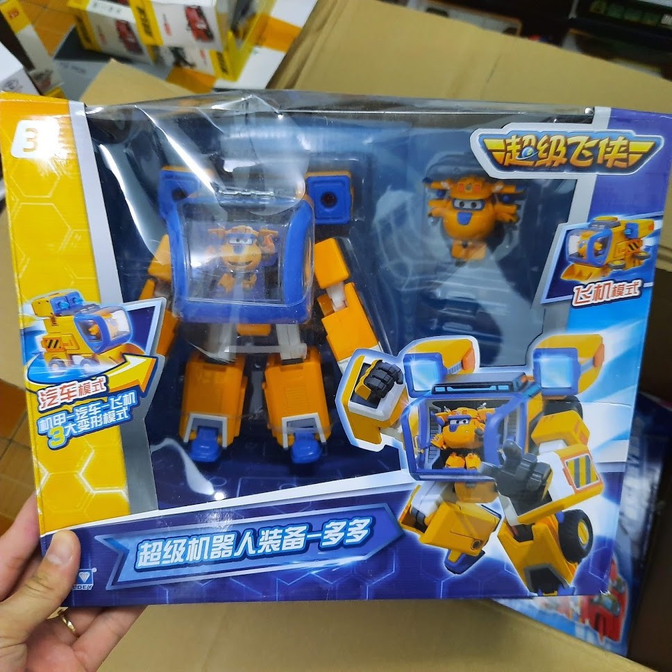 Super wings mô hình Siêu Robot Kết hợp siêu xe cứu hộ Donnie xây dựng nâng cấp đồ chơi đội bay siêu đẳng