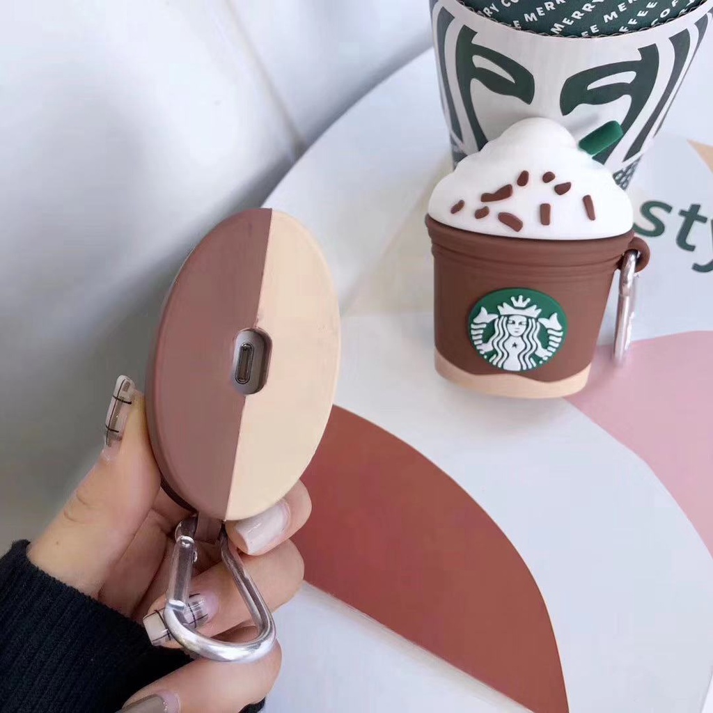 STARBUCKS Vỏ Đựng Bảo Vệ Hộp Sạc Tai Nghe Airpods 1 / 2 Hình Starbuck