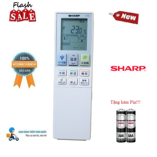 Remote Điều khiển điều hòa Sharp hàng nội địa, nhật bãi - Hàng mới chính hãng 100% Tặng kèm Pin