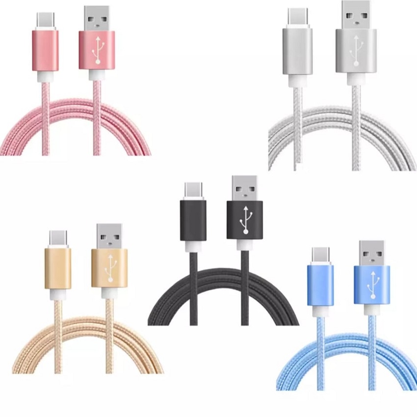 Dây Cáp Sạc ,dây sạc  Cổng Micro USB Type C Lightning  80cm  thiết kế dây bện dù cho điện thoại androi , iPhone