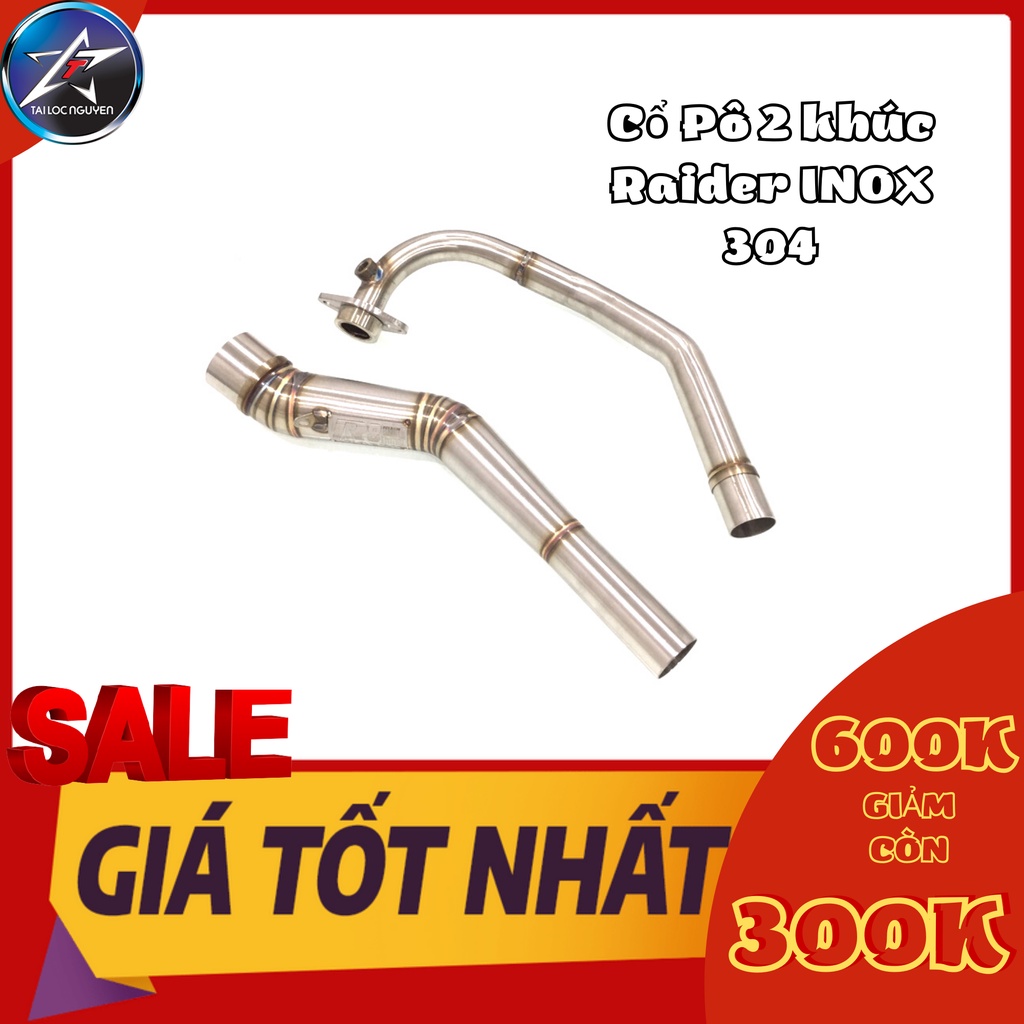 CỔ PÔ 2 KHÚC CHO EX 2010 - WINNER -  RAIDER FI - SATRIA FI INOX 304