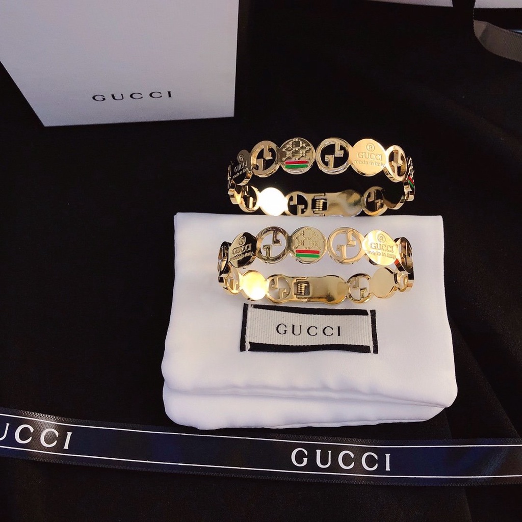 Vòng đeo tay Gucci bằng thép titan phong cách Hàn Quốc thanh lịch cho nữ