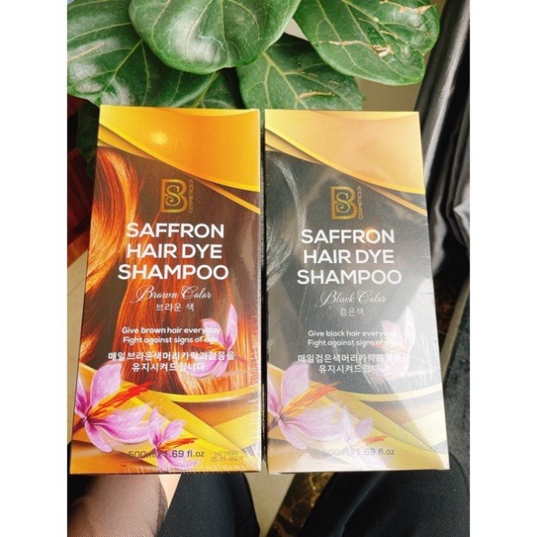 Dầu Gội Phủ Bạc Tóc Thảo Dược Saffron, Phủ 100% Tóc Bạc, Lên Màu Ngay Từ Lần Gội Đầu Tiên