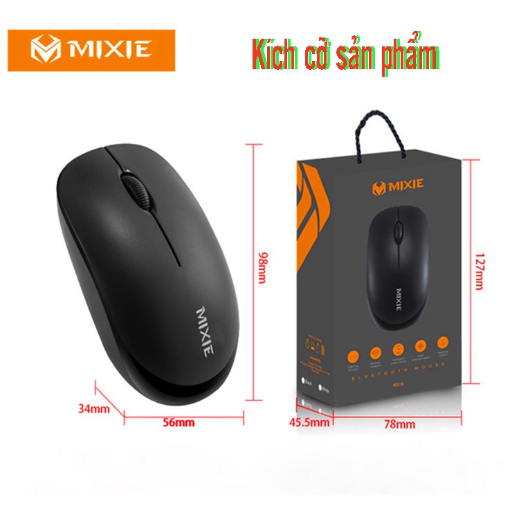 Chuột Máy Tính Không Dây Mixie [Freeship] Chuột Văn Phòng Bluetooth Gaming Cực Nhạy