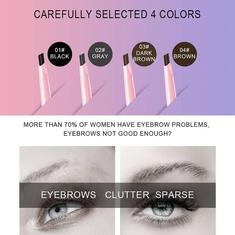 Bút chì kẻ lông mày hai đầu lâu trôi chống thấm nước siêu mịn