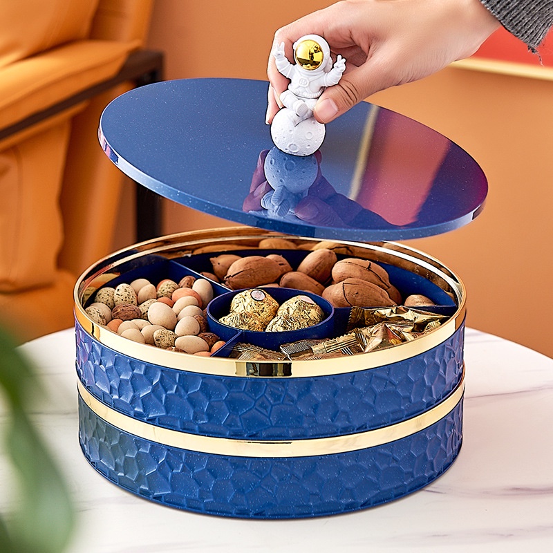 Khay Đựng Trái Cây Khô / Bánh Kẹo / Hạt Dẻ Kèm Nắp Đậy Tiện Dụng Cho Nhà Bếp