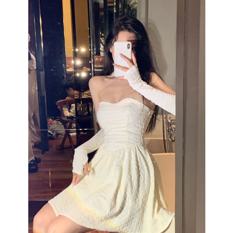 Cổ Phiếu Sẵn Sàng❣Đầm Cổ Vuông Phong Cách Pháp Thời Trang Mùa Hè 2022 Cho Nữ