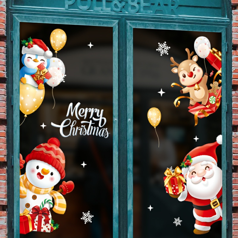 decal giáng sinh dán kính, tường trang trí noel 2022 decor phòng khách phòng ngủ | BigBuy360 - bigbuy360.vn