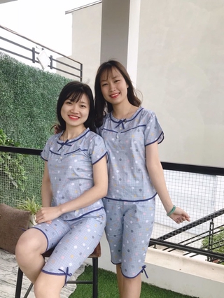 Bộ mặc nhà thô lụa