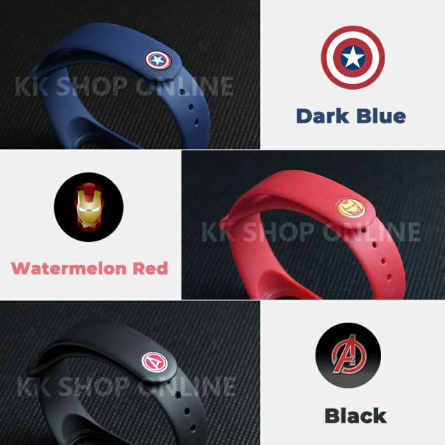 Dây đeo / Nút Avengers thay thế cho Xiaomi Miband 3/4/5/6