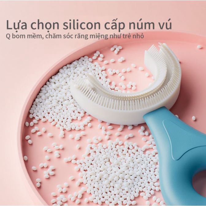 Bàn Chải Đánh Răng Chữ U Silicon Cho Trẻ Em