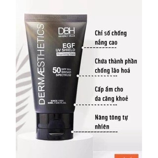   CHÍNH HÃNG  Kem chống nắng DBH 60ml Fullbox   Bản Mỹ có EGF   