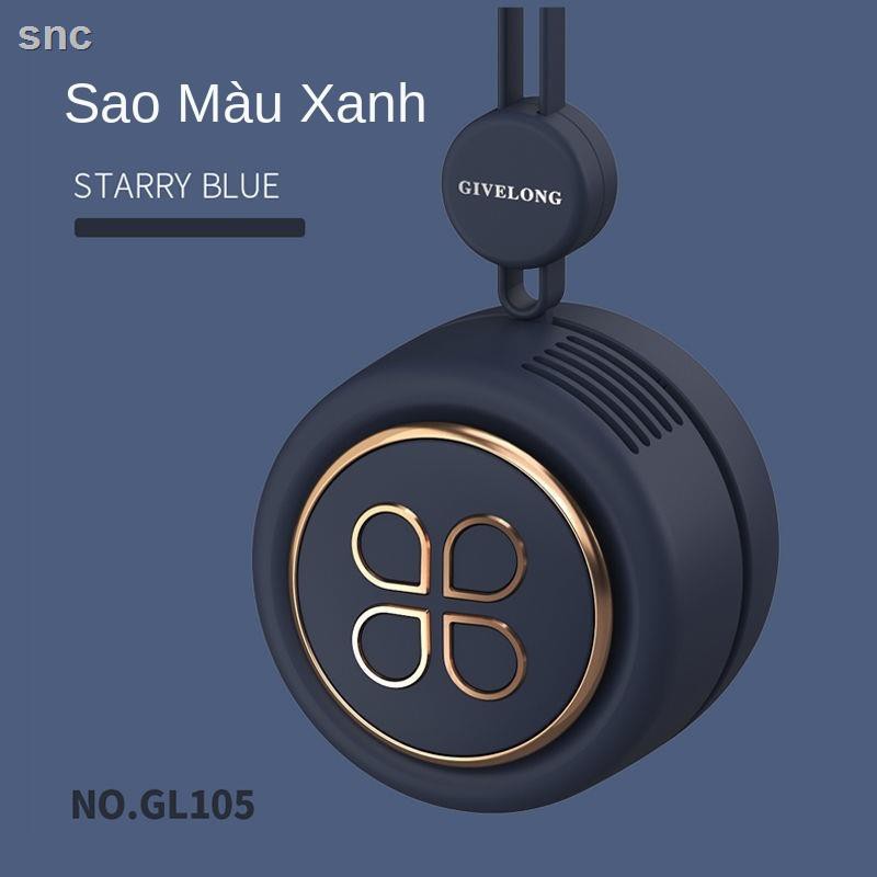 Quạt treo cổ lười biếng điện cầm tay học sinh không lá di động mini sạc USB hoạt hình