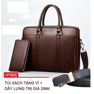 Túi xách nam tặng ví + dây lưng, Túi đeo nam