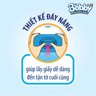 Combo 4 gói khăn ướt Bobby 100 tờ hồng/xanh