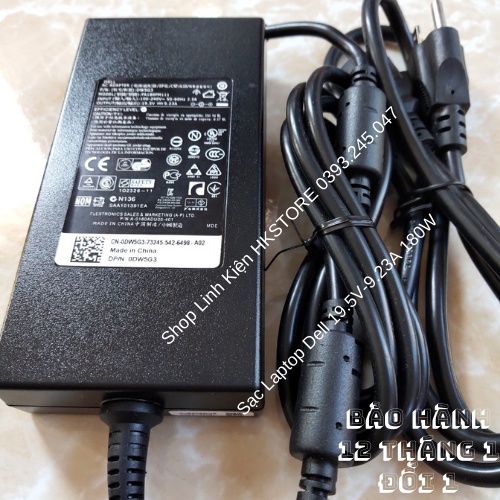 Sạc Laptop Dell 19.5V-9.23A 180W Alienware 15 M14x M17x R4 M4600 M4700 M4800