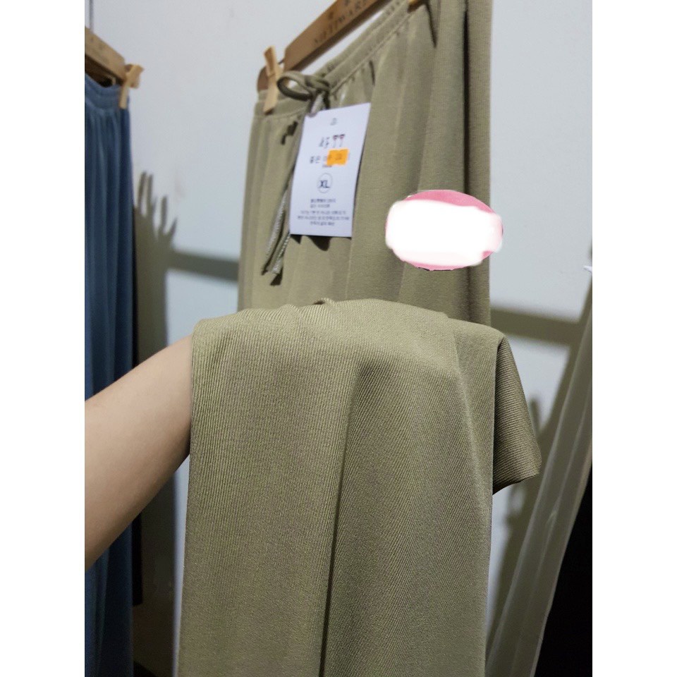 Quần thun len tăm dài ống rộng