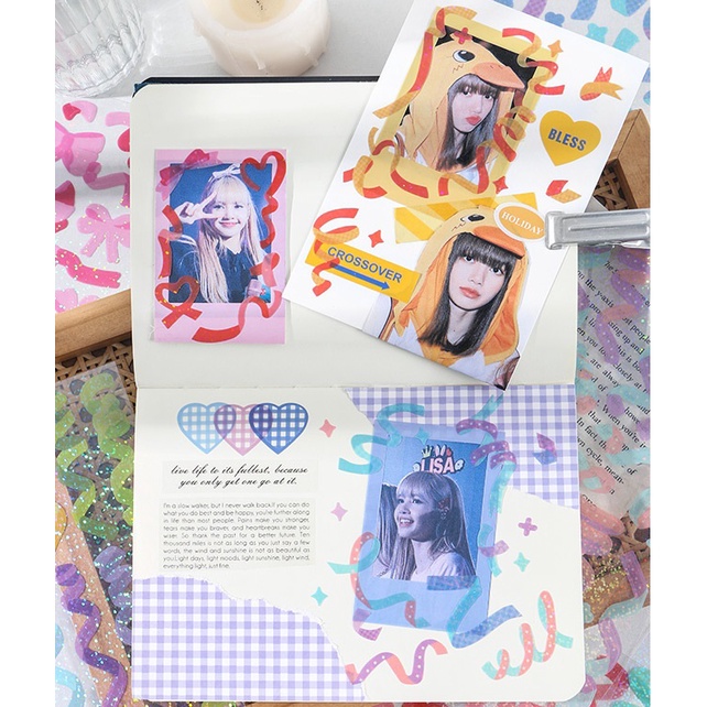 Sticker Ruy Băng Nhựa PET Chống Thấm Nước Trang Trí Sổ, Toploader, Nhật Ký, Kpop Journal, Bullet Journal, DIY,...
