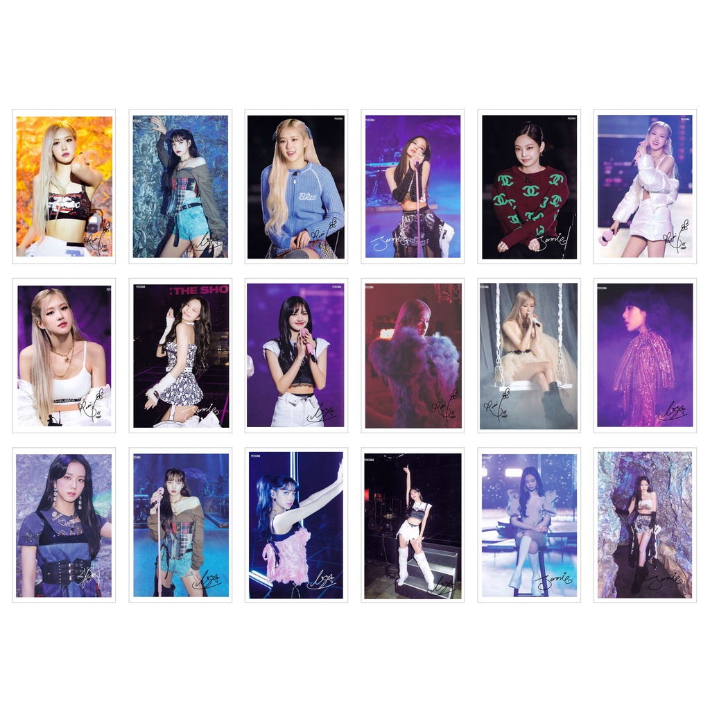[Ép Lụa] Lomo Card 54 Ảnh BL.ACK.PINK -The Show Live DVD (có chữ kí )