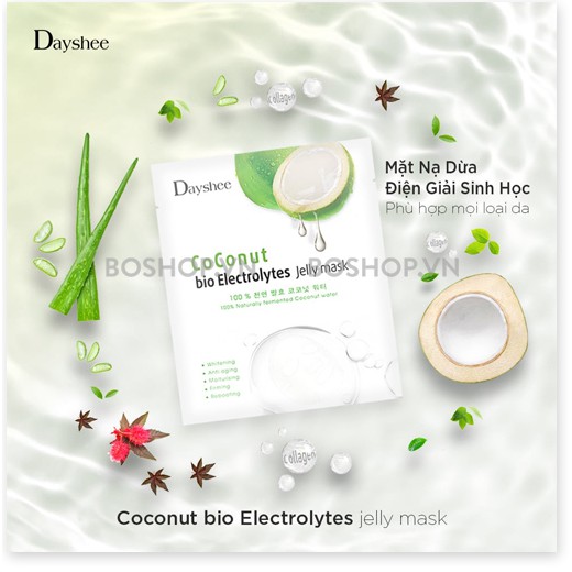 Mặt nạ dừa điện giải sinh học Coconut Bio Electrolytes Jelly Mask | Dayshee Jelly Mask -Phân Phối Dalas mart