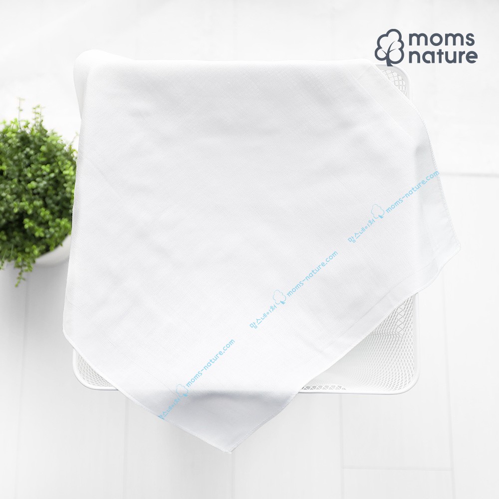 Set 10 khăn sữa sợi tre trắng [Mom's Nature - Hàn Quốc] (70% sợi tre & 30% cotton) cho bé