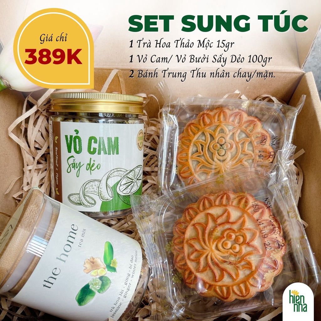 Quà Trung Thu Đặc Biệt Có Trà - Bánh - Mứt từ Tiệm Hiên Nhà