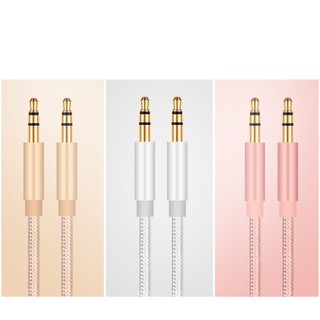 Cáp âm thanh AUX 3.5 mm to 2 bọc dù