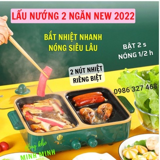 [BH 1 đổi 1] Nồi Lẩu Nướng 🥘 Bếp Lẩu Nướng 🥘 Hàn Quốc 🥘 Siêu Chống Dính 🥘 Đa Năng Cao Cấp🥘 Chiên Nấu 2 Ngăn