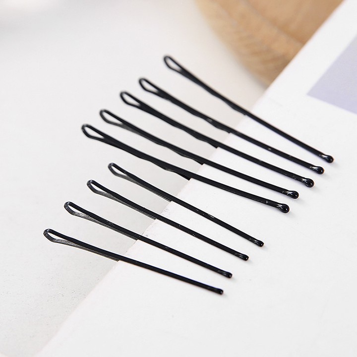 Set 60 Kẹp Tóc - Kẹp Tâm Kẹp Xỉa Màu Trơn Đen Thời Trang Dễ Thương [ KÈM ẢNH THẬT ] Store4girls