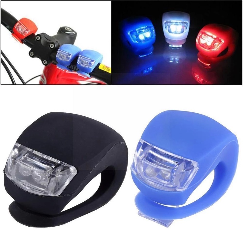 Đèn LED An Toàn Cho Xe Đạp Hình Ếch Silicone 3 Chế Độ