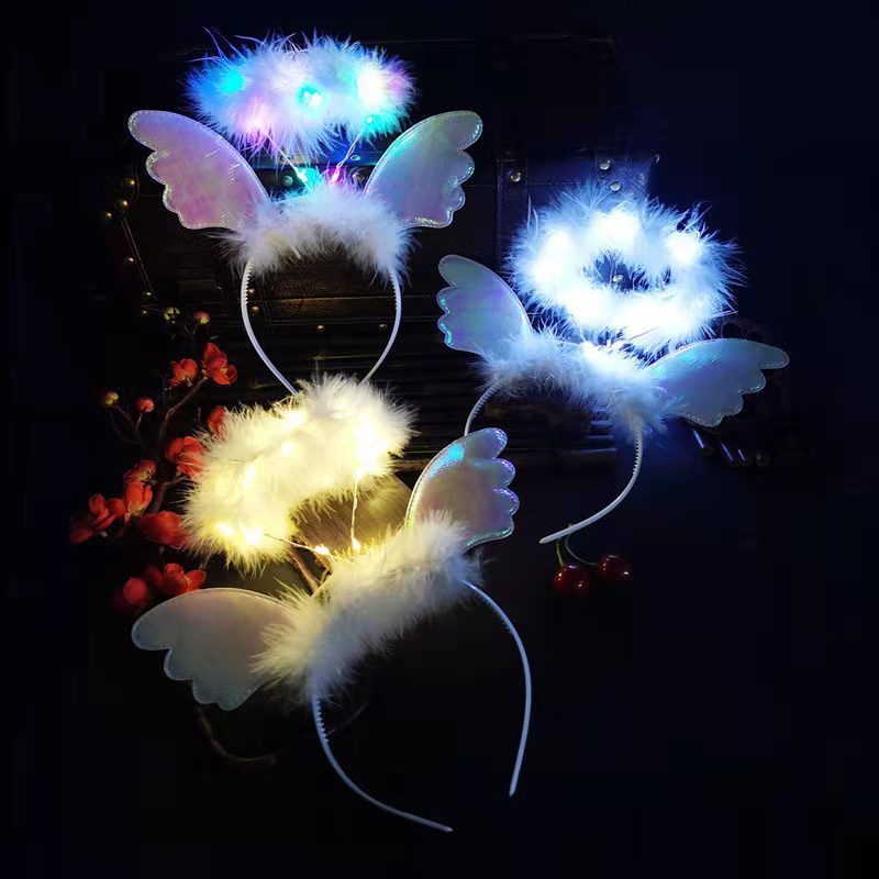 [Magpie] Băng Đô Cánh Thiên Thần Dạ Quang Dễ Thương Và Vui Nhộn Phụ Kiện Chụp Ảnh Hóa Trang Halloween Cho Nữ net red M