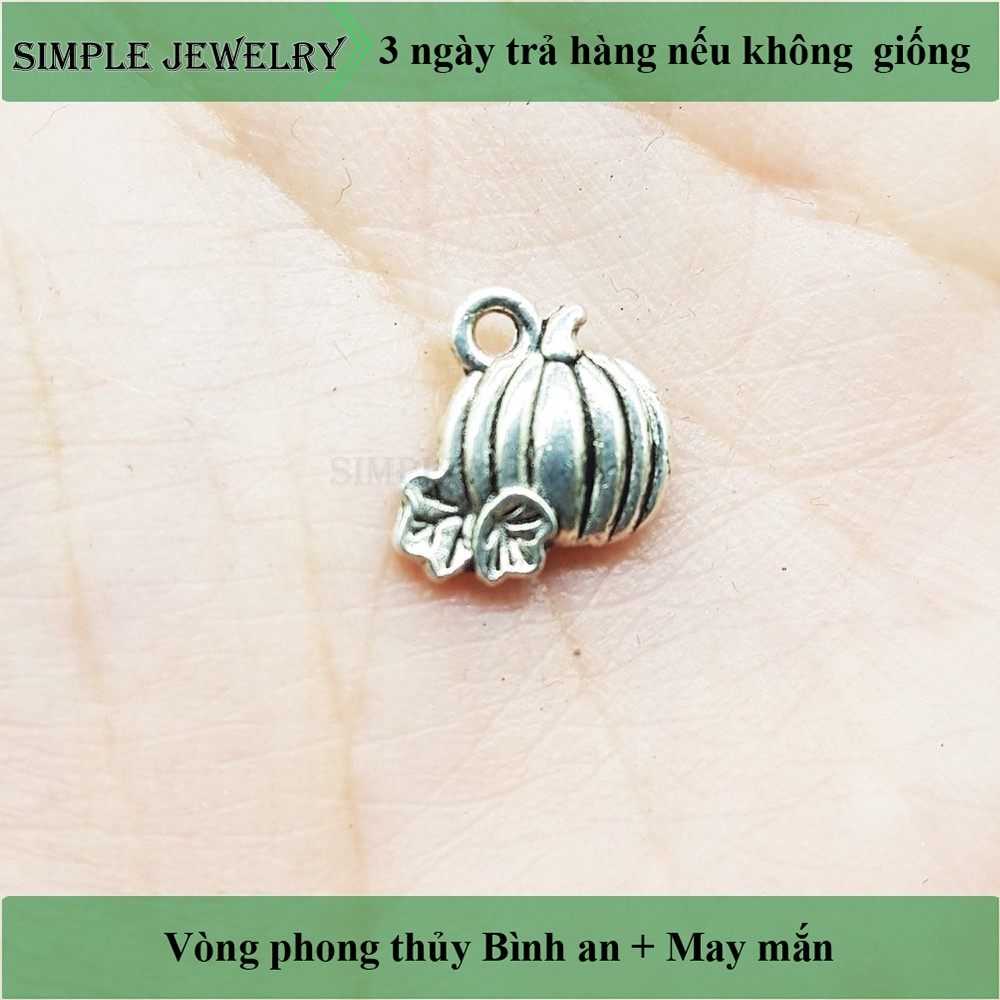 Charm bạc lá cây dùng để mix vòng đeo tay, vòng phong thủy cực xinh