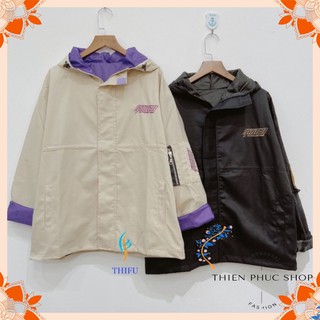 Áo khoác kaki nam nữ có dây kéo ở tay