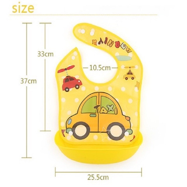 Yếm máng Chống Thấm Cho Bé Ăn Dặm Nhiều Màu