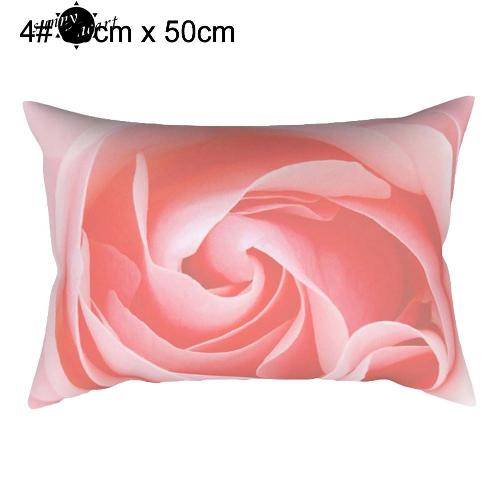 Áo Gối Khổ Vuông 45Cm X 45Cm In Họa Tiết Hoa Hồng Trang Nhã