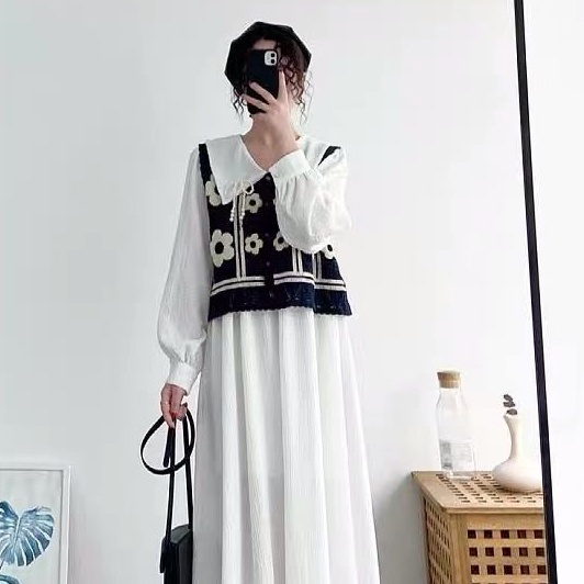 Áo dệt kim không tay phong cách Hàn Quốc thời trang cho nữ