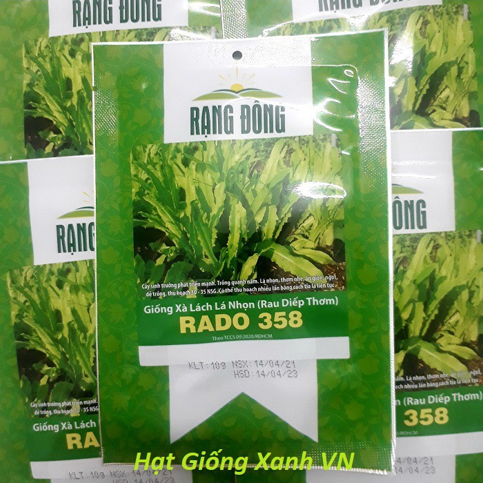 [Seeds] Hạt giống xà lách lá nhọn (Rau diếp thơm) Rado, đóng gói 10gr