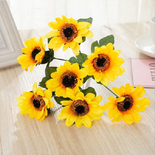 Nhánh hoa hướng dương giả 7 bông LVHG003