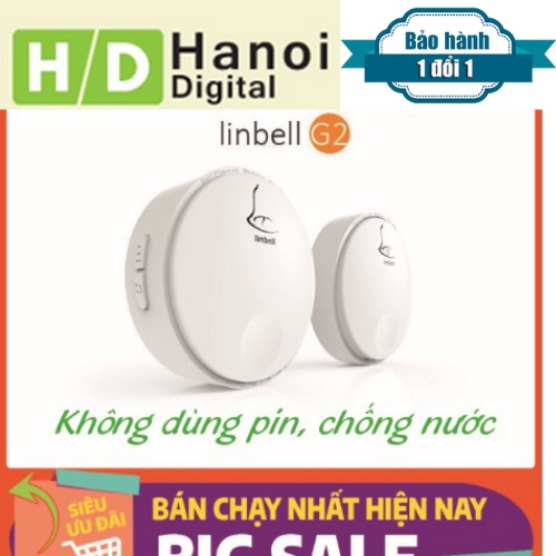 Chuông cửa không dây cao cấp Linptech G2 khả năng chống nước cao không cần dùng pin