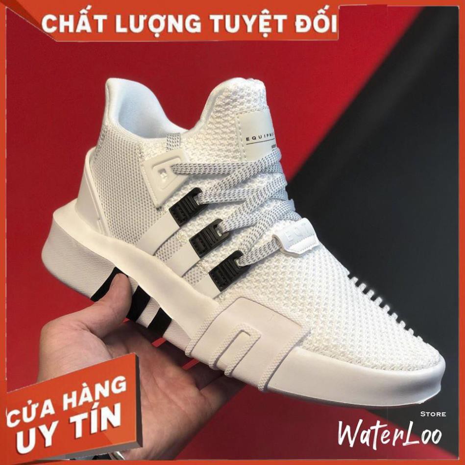 (HÀNG CHUẨN+QUÀ TẶNG) Giày thể thao EQT Bask ADV Trắng vạch đen phản quang