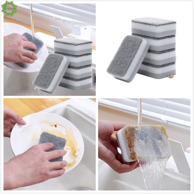 Set 5 Miếng Mút Rửa Chén Hai Mặt Tiện Dụng Cho Nhà Bếp
