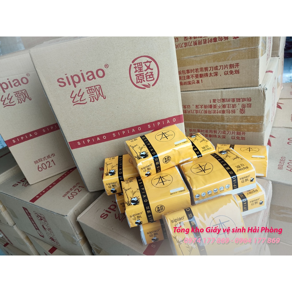 (FREE SHIP) [100% CHÍNH HÃNG] THÙNG 30 GÓI GIẤY ĂN GẤU TRÚC SIPIAO 6021 VN.