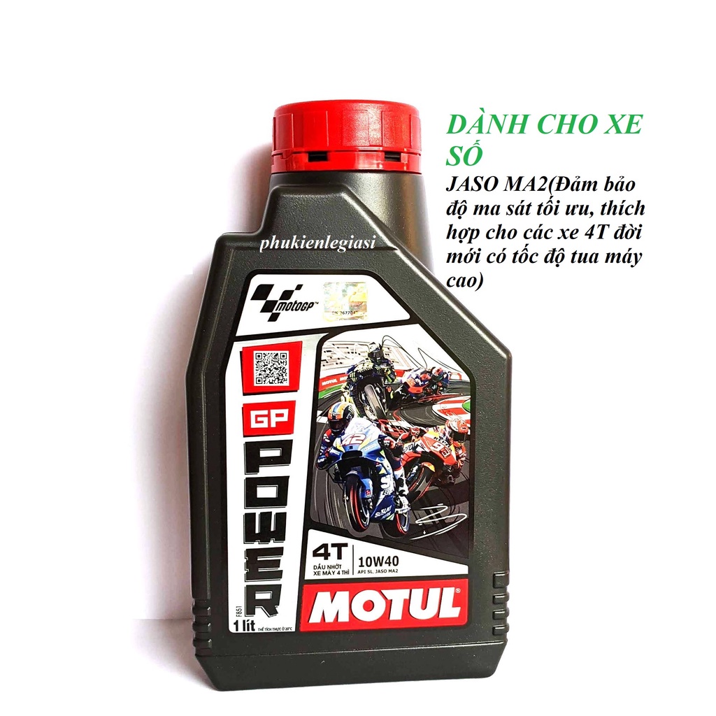 Nhớt MOTUL GP 10W40 Power 4T 10W40 MA2 Xe Số