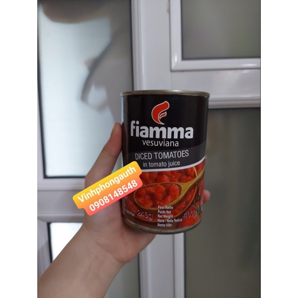 Cà chua xắt miếng FIAMMA Diced Tomatoes 400g