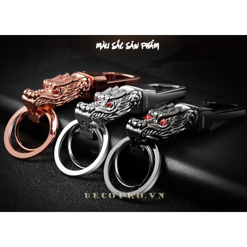 MÓC KHÓA ĐẦU RỒNG JOBON FULLBOX Mắt Đỏ