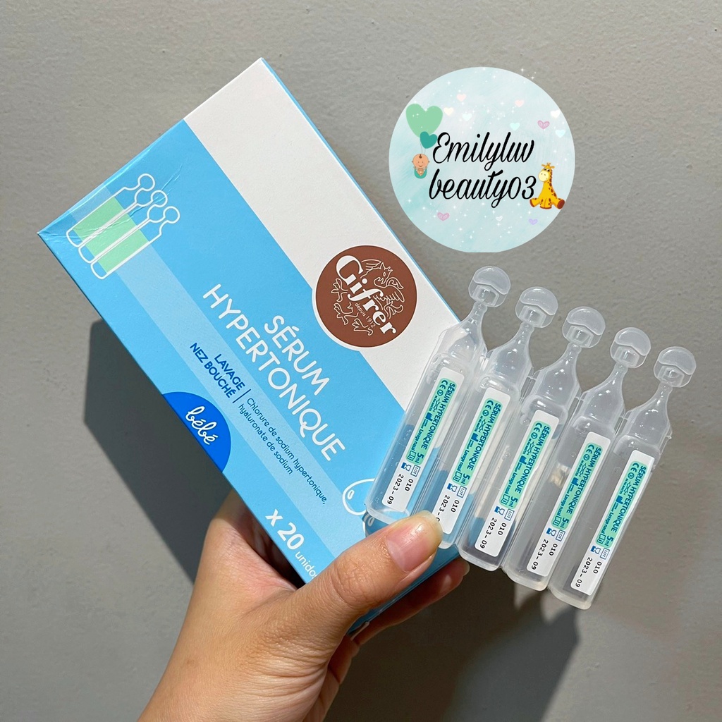 Muối sinh lý Gifrer xanh vàng hộp 20 tép date 2023