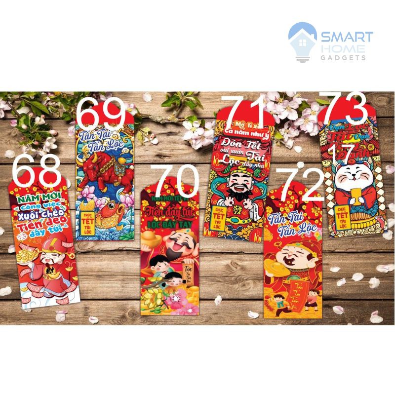 Bao Lì Xì Tết Nhâm Dần 2024 - Bộ 3 Bao Lì Xì Tết