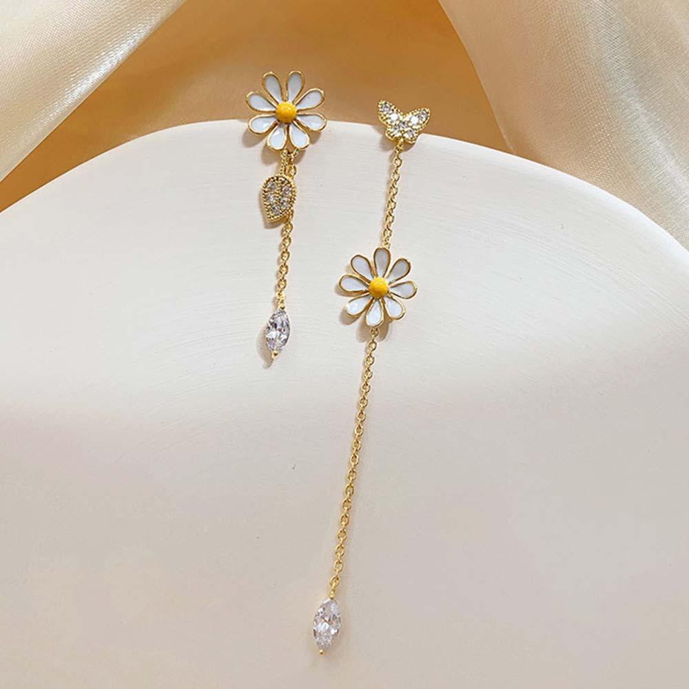 Khuyên Tai CABEZA Hoang Dã Cho Nữ|Bông Tai Dáng Dài Hình Hoa Cúc Gợn Sóng Thời Trang