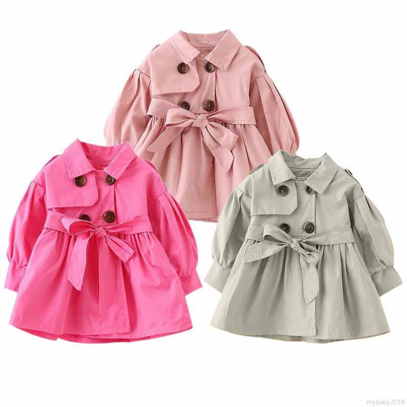 My Baby  Áo khoác cotton thắt nơ dễ thương cho bé gái
