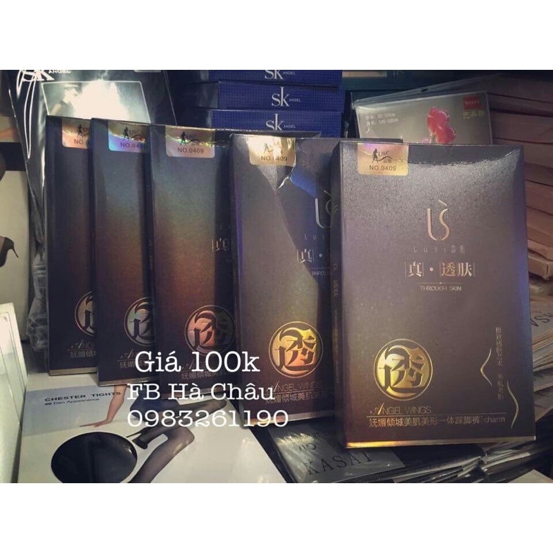 Quần tất 3D giả da Lusi đen - hàng loại 01